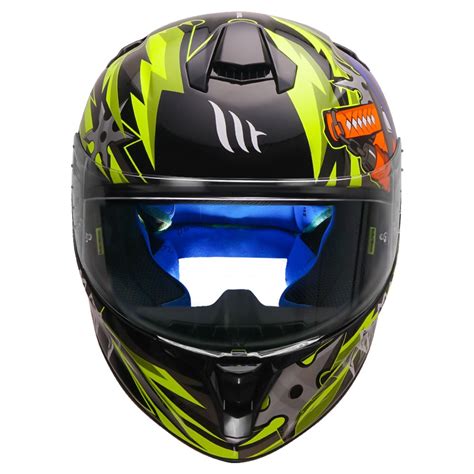 MT Targo Pro Hanzo Gloss Fluro Yellow Helmet– Moto Central