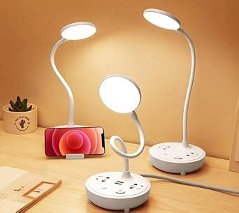 Buy Scizor USB Bedside Table & Desk Lamp with 2 USB Charging Ports and ...