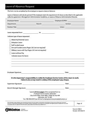 2013-2026 Form Canada HR012 - City of Edmonton - Blank Fillable ...