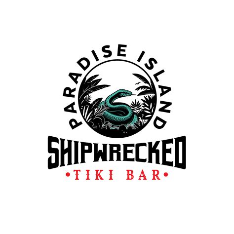 Elegant, Playful Logo Design for Shipwrecked Tiki Bar's Paradise Island ...