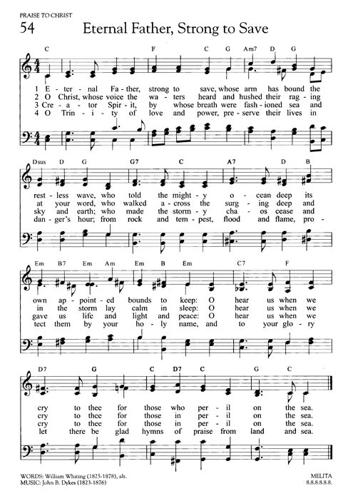 Eternal Father, Strong To Save - Hymn Lyrics and Info