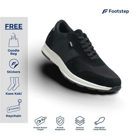 Promo Footstep Footwear Sepatu Pria Sneakers Nordic V2 Black Original ...