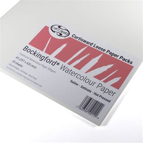 Bockingford Artists Hot Pressed Watercolour Paper A3 Pack 20 Sheets ...