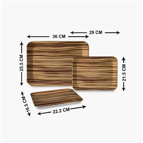 Buy SERVEWELL Persian Printed Tray - Set of 3 from Servewell at just ...