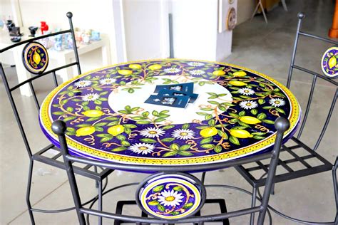 Deruta Ceramics Tables - Lava Stone Tables | Mod Ceramics Deruta