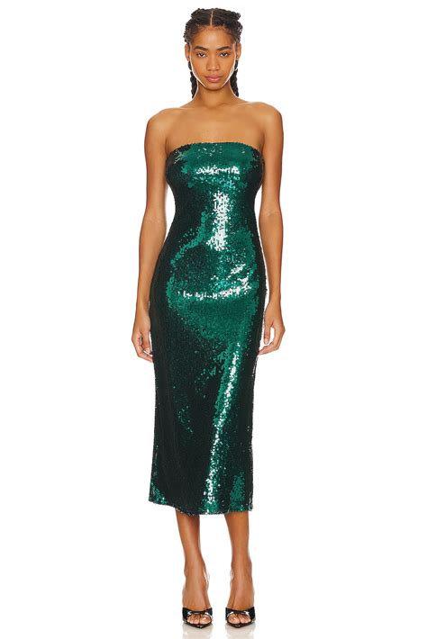 Yumi Kim Ariana Dress in Emerald Sequin | REVOLVE