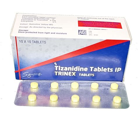 TRINEX (Tizanidine tablets 2mg) - Angel Pharmaceutical