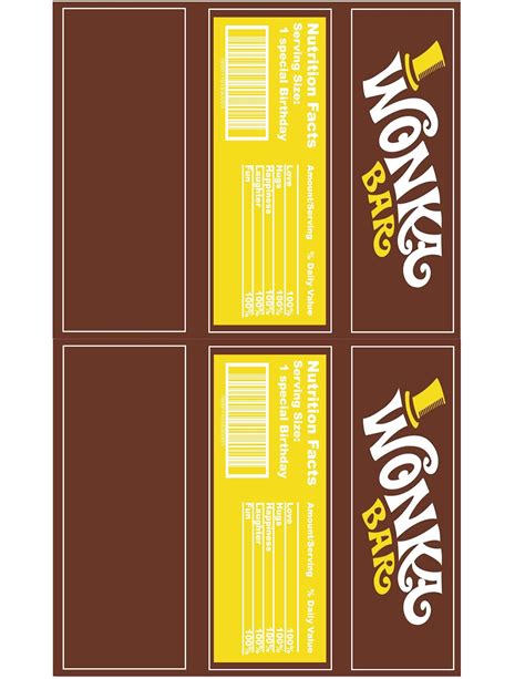 Free Printable Wonka Bar Template - Printable New Year Banners