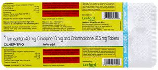 Cilnep Trio Tablet: Uses, Side Effects, Price & Substitutes
