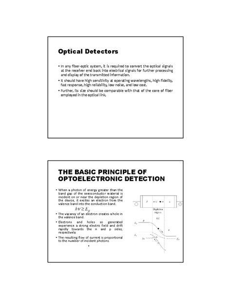 Unit 3b - Optical Detectors in Communication Systems Notes - Studocu