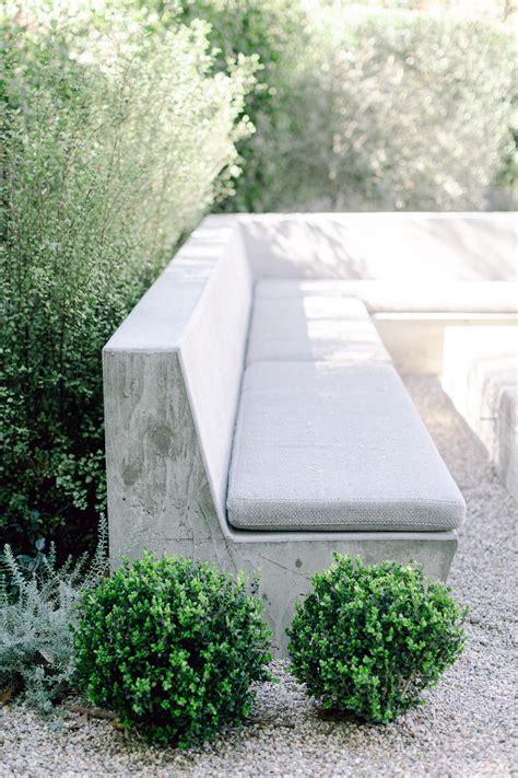 Built - In Bench Concrete | Patio garden design, Built in garden ...