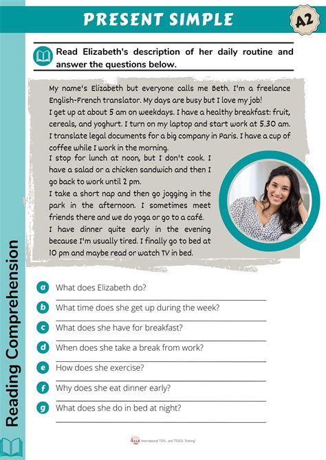 Present Simple Reading Comprehension | ️ ️ ️ ITTT