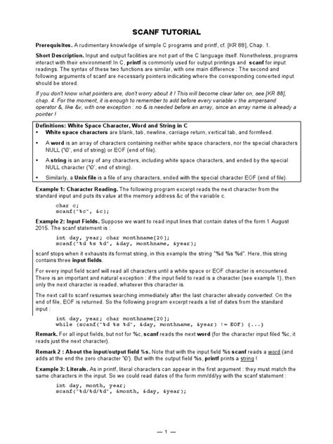 Image result for Scanf Tutorial