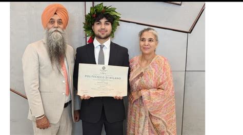 Karanbir Singh makes Punjabis proud, secures 2nd position in Italy College