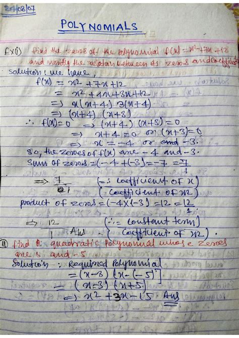 Image result for Case Study Question Class 9 Polynomials