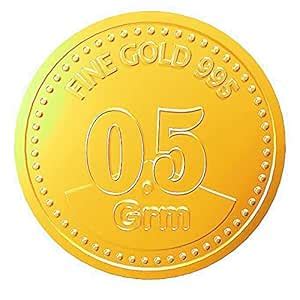 0.5gm Euphoria Jewellery by A Himanshu pure 24KT gold coin in 995 ...