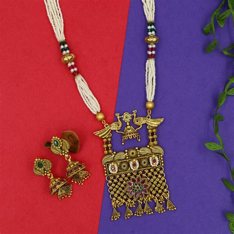 Buy Heavy Antique Pendant Set 4563-1 Online 7023896428597 - Dazzles ...