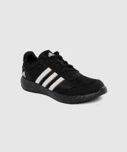 ADIDAS Men Black White Woven Design Adi-Bounce Running Shoes Running ...