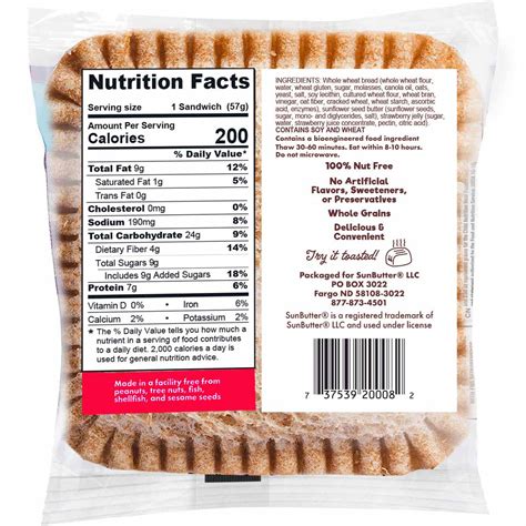 SunButter Jammies Frozen Sandwiches - Sunflower Butter & Strawberry ...