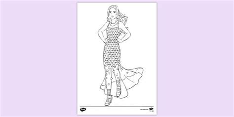 Fashion Colouring Page | Colouring Sheets