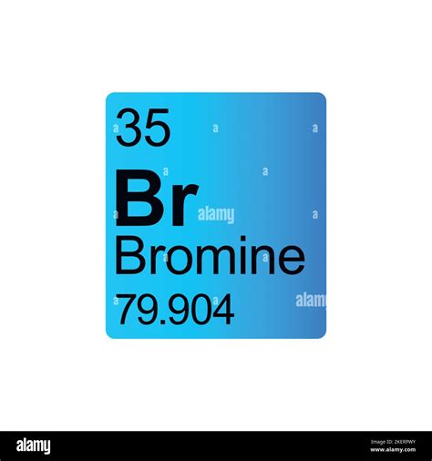 Bromine Element Periodic Table Premium PSD | Bromine Chemical Element