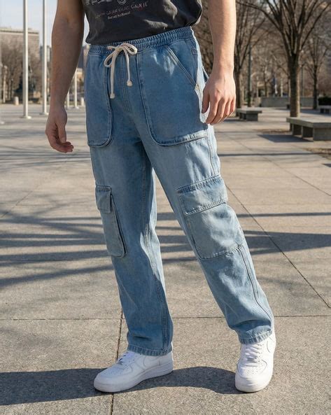 Buy Mid Blue Jeans for Men by Shein Online | sheinindia.in