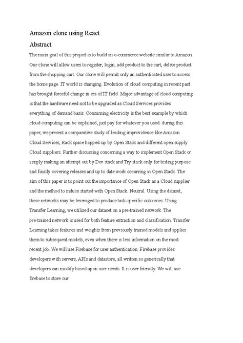 Amazon clone using React-1 - Amazon clone using React Abstract The main ...