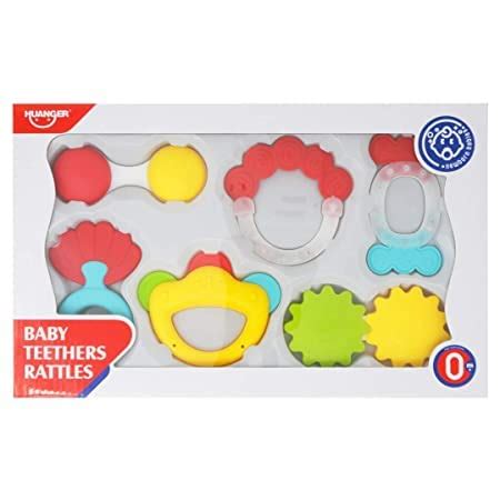 Buy AdiChai Baby Rattle Teether Gift Set of 8(4 Rattles & 4 Teethers ...