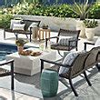 Isola Sofa in Black Aluminum & Black Walnut Wicker with Open Weave & No ...