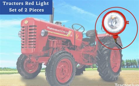 Allpartssource RED Headlights/Head Lamp Set Suitable for Massey ...