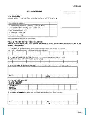 APPENDIX-II---Application--Hiring-of-Experts.docx Doc Template | pdfFiller