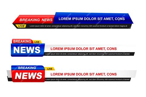 Premium Vector | Breaking News template set 005