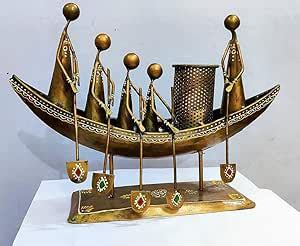 Buy KRA KRAFTEE-Metal Iron (Boat Pen Stand (B)) Sculpture Home ...