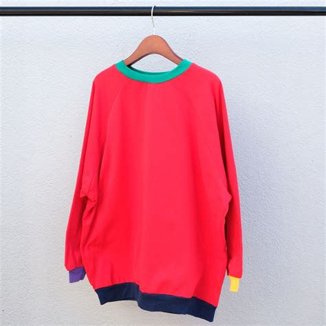 80's-90's crazy-pattern blank sweat shirt | Naple