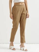 Coffee Brown Cotton Trouser For Women | Regular Fit | सादा /SAADAA ...