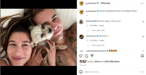 Justin Beiber shares sweet photo in bed with wife Hailey and pet dog