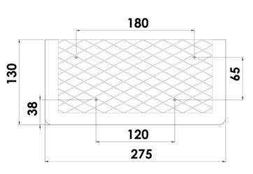 Porta Objetos con Rejilla de Goma---270x115x32 mm | Naval Chicolino