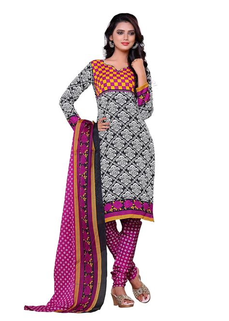 Buy Vishu Inc Women's Cotton Printed Unstitched Regular Wear Salwar ...