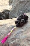 Buy Black Divine Boho Tassel Scrunchie by Soho Boho Studio by Aarti ...