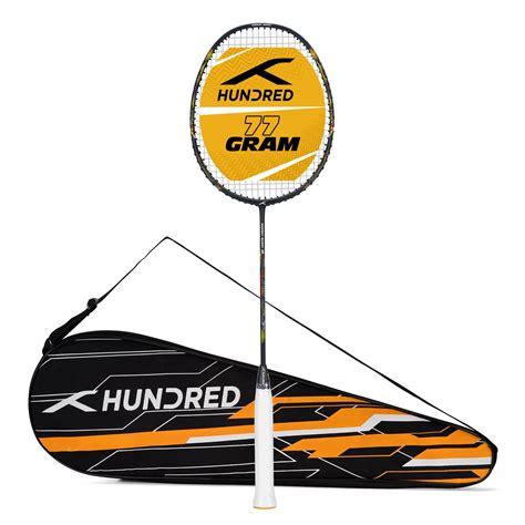 Buy HUNDRED Carbon Fibre Energy Burst 18 Strung Badminton Racket with ...