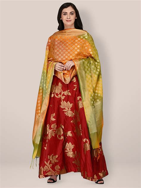 Banarasi Silk Multicoloured Dupatta Dupatta Bazaar