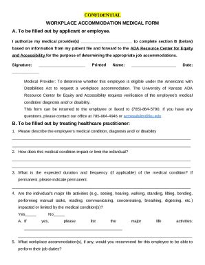 Reasonable Accommodation Medical Doc Template | pdfFiller