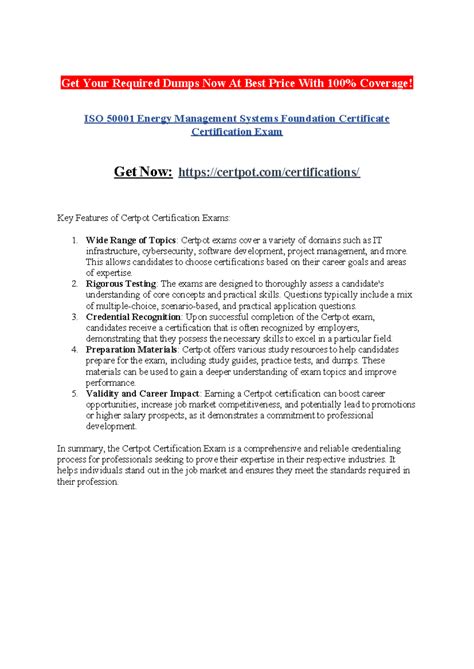 ISO 50001 Energy Management Systems Foundation Certificate ...
