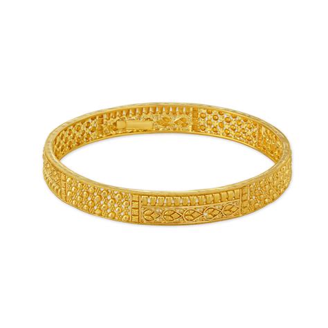 Luxurious Yellow Gold Beaded Bangles