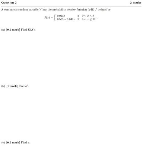 Image result for Question Onmarginal PDF of Continuous Random Variable