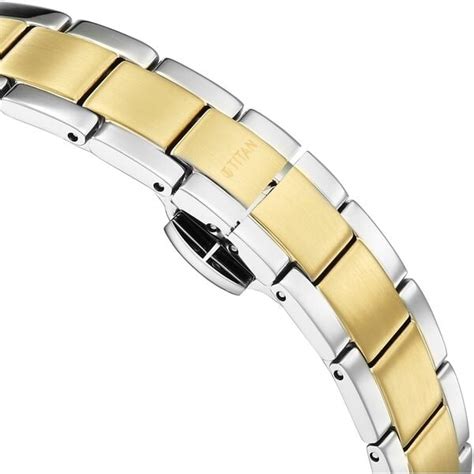 Buy Online Titan Edge Gleam Quartz Analog Champagne Dial Two Toned ...