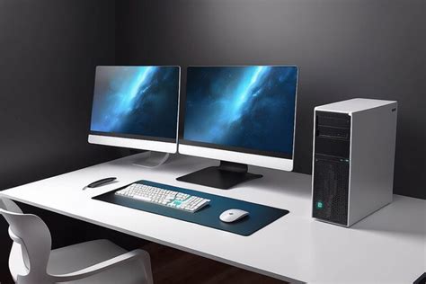 Moderndesktopcomputerconceptillustration | Premium AI-generated image