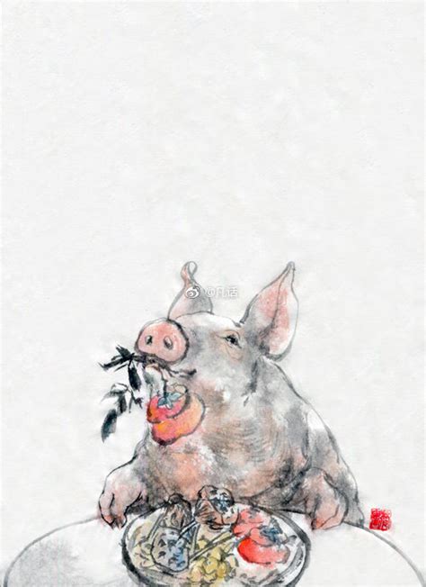#梵画－2019生肖猪# 2019猪年！安康顺意！… - 堆糖，美图壁纸兴趣社区