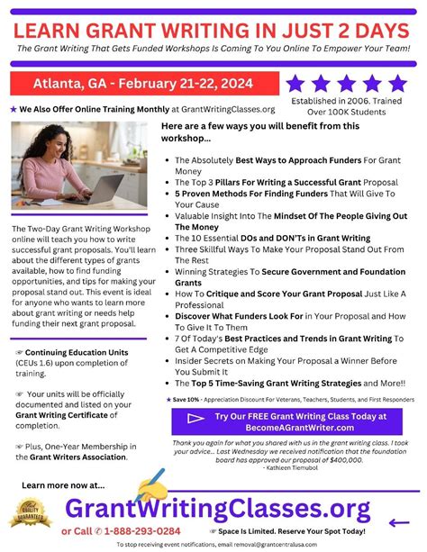 Grant Writing Classes Atlanta