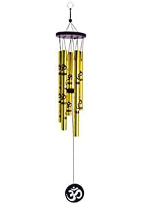 GJ Feng Shui Om Vastu Five Pipe Wind Chime for Balcony, Window and Wind ...